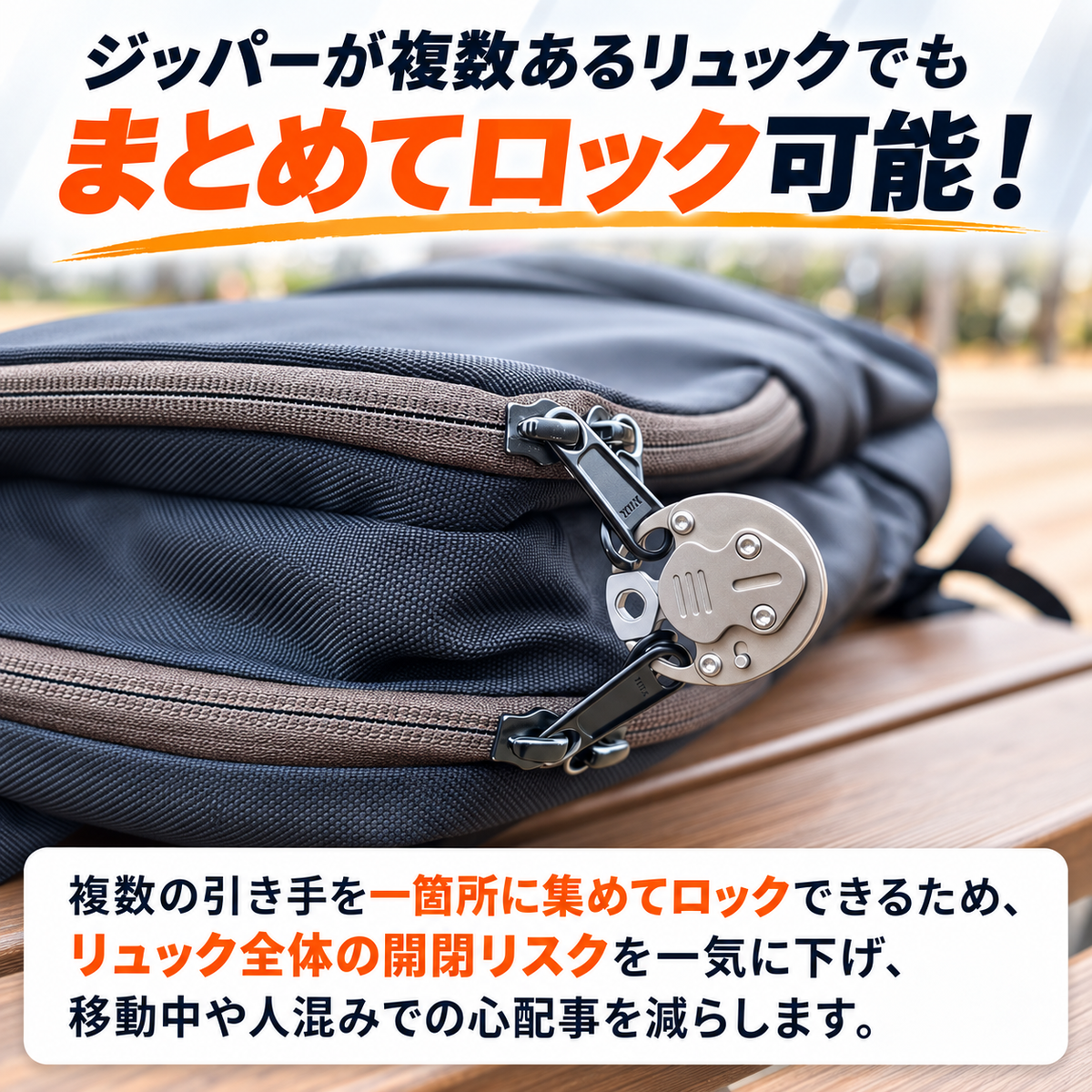 2段階ロックシステム搭載のチタン製メカニカルロックが盗難から守る